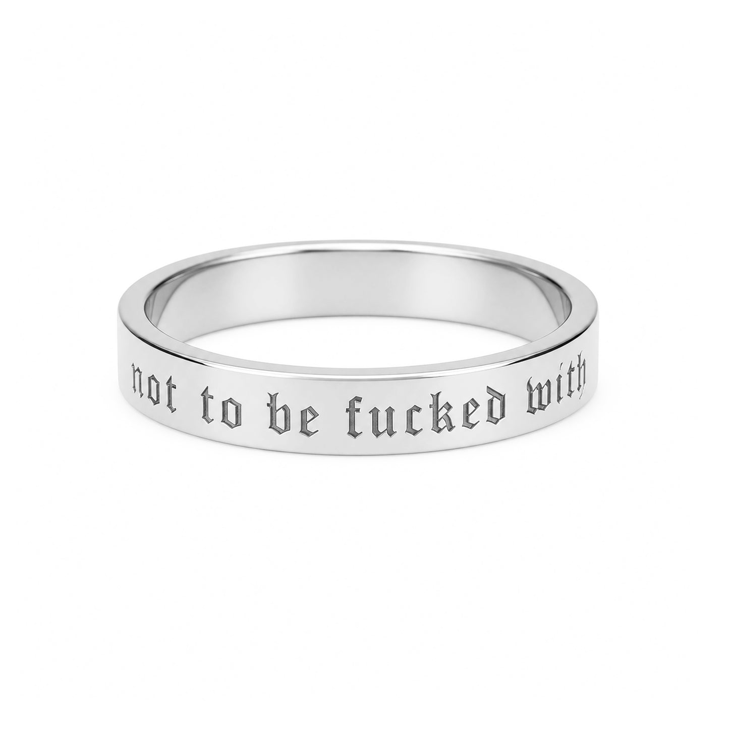 14K Gold 3mm Flat Eternity Band (Engravable)