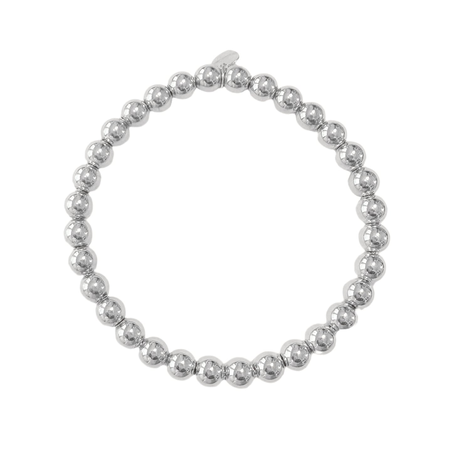 14K Gold Stretchy Ball Chain Bracelet, 6mm Size Links