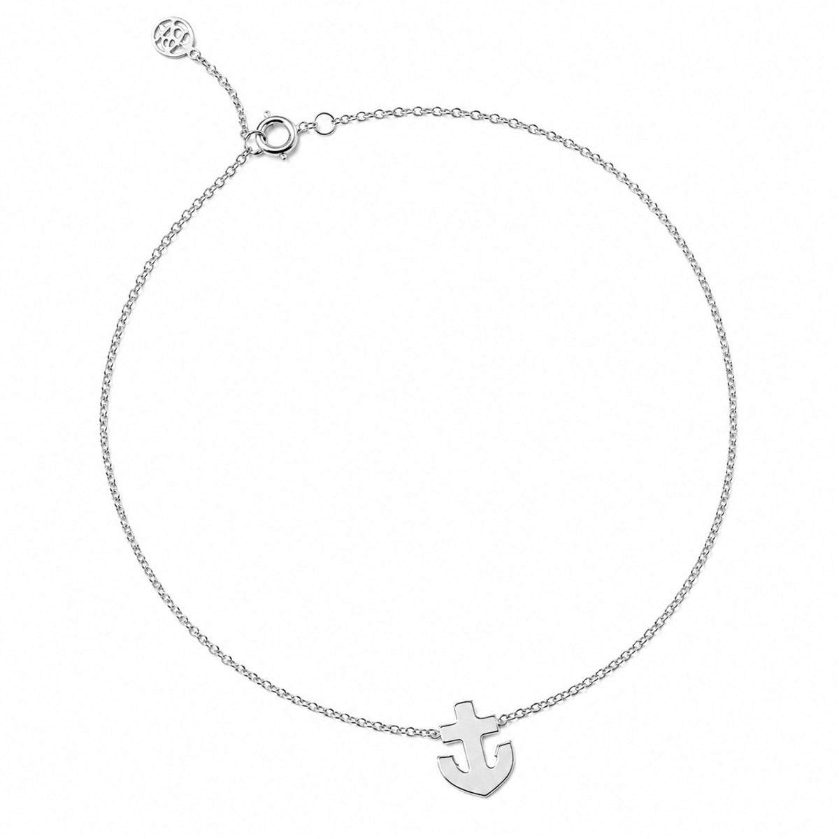 14K Gold Anchor Charm Ankle Bracelet (Anklet)