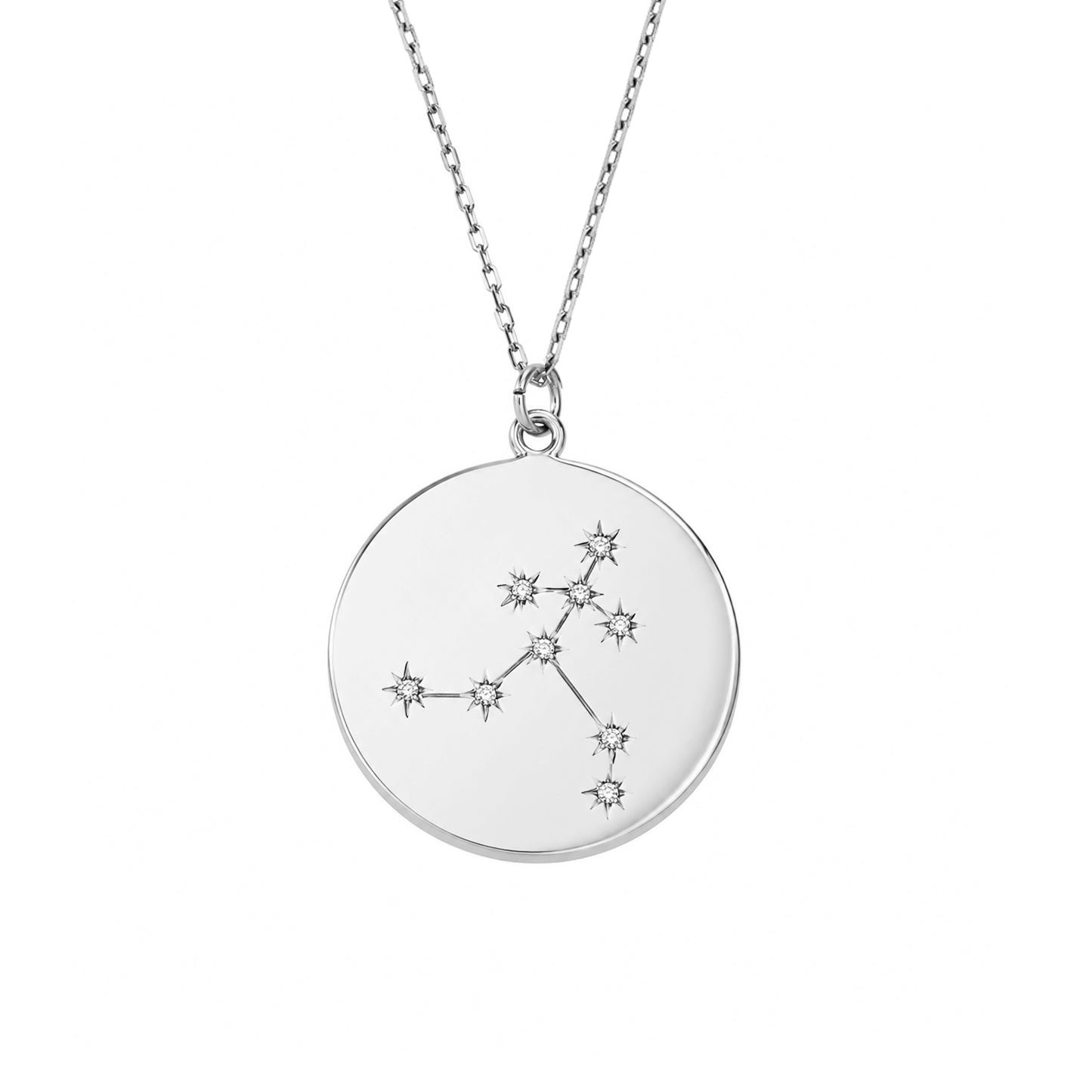 Zodiac Constellation Collection: Aquarius 14K Gold & Diamond Pendant Necklace
