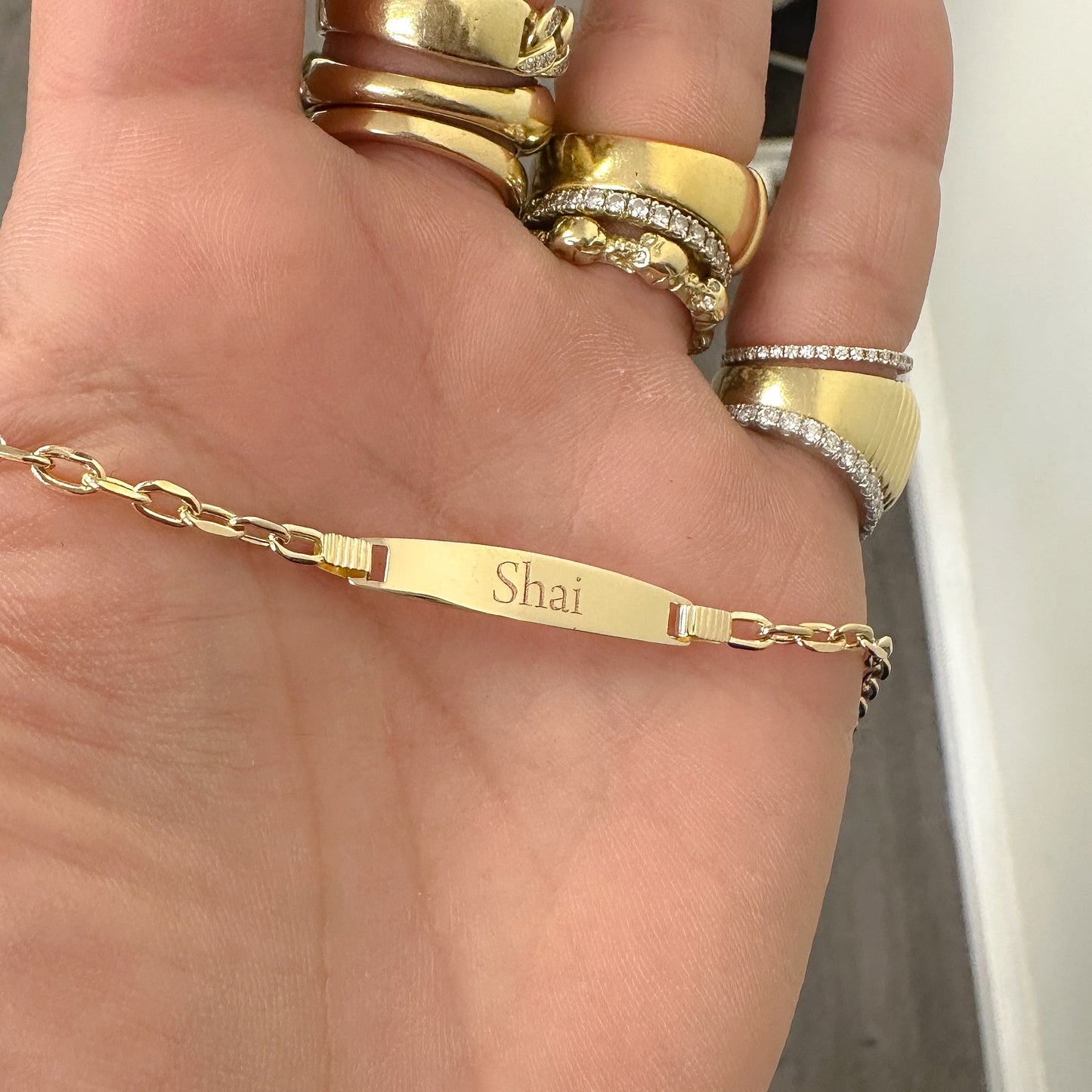 14K Gold Baby ID Bracelet