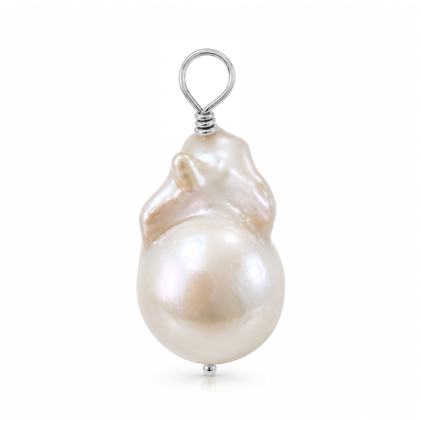 14K Gold Baroque Fireball Freshwater Cultured Pearl Pendant