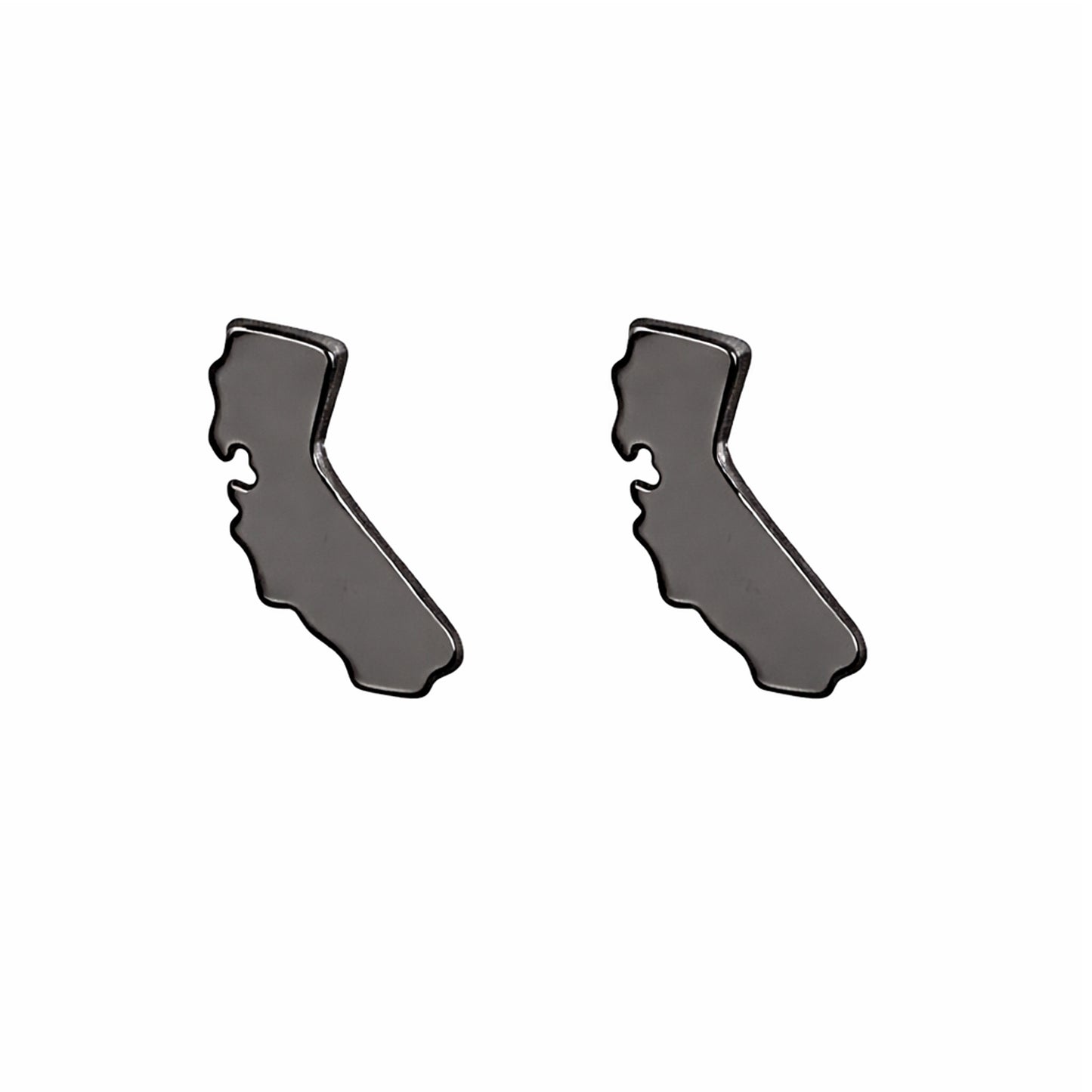 14K Gold California State Stud Earring