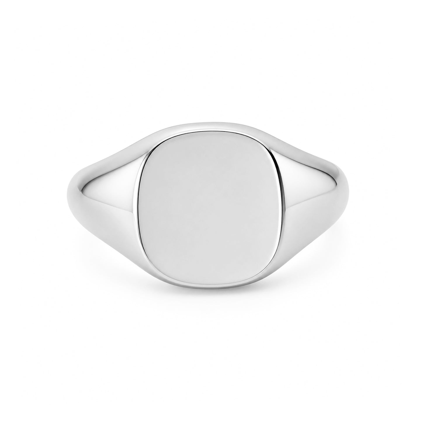 14K Gold Cushion Square Signet Ring ~ Engravable
