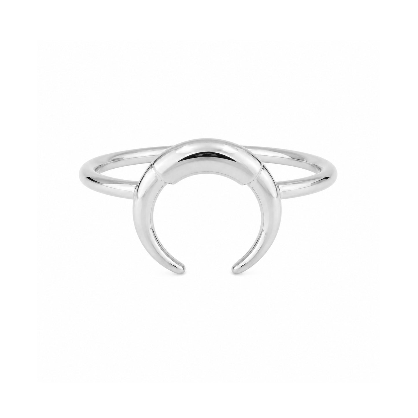 14K Gold Double Horn Ring