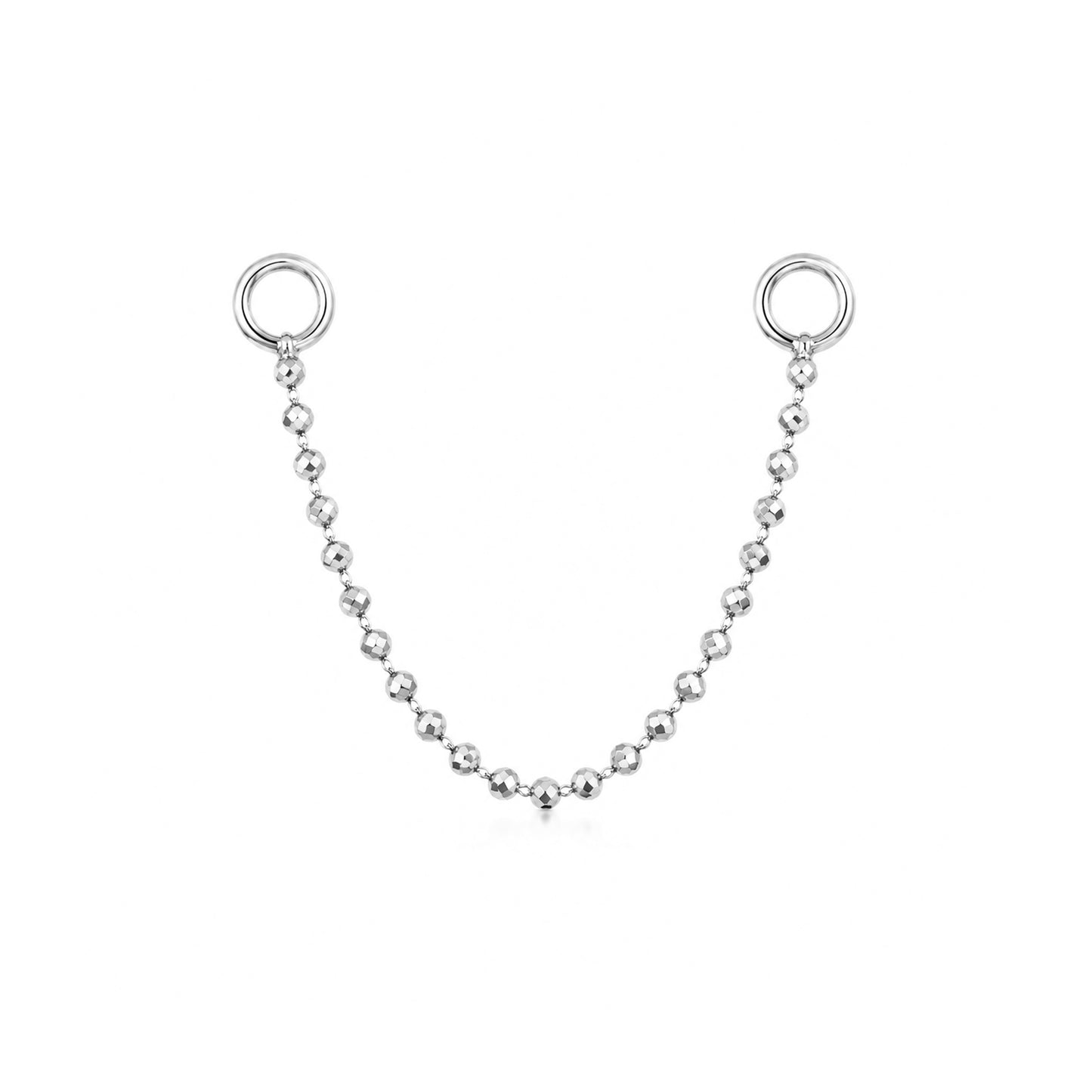 14K Gold Dangle Ball Chain Earring Jacket
