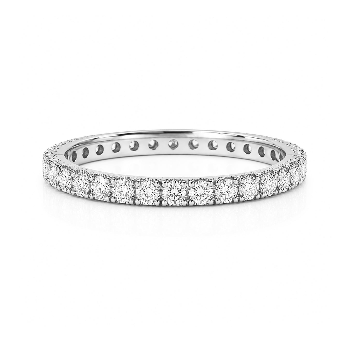 14K Gold Pavé Diamond Full Eternity Band