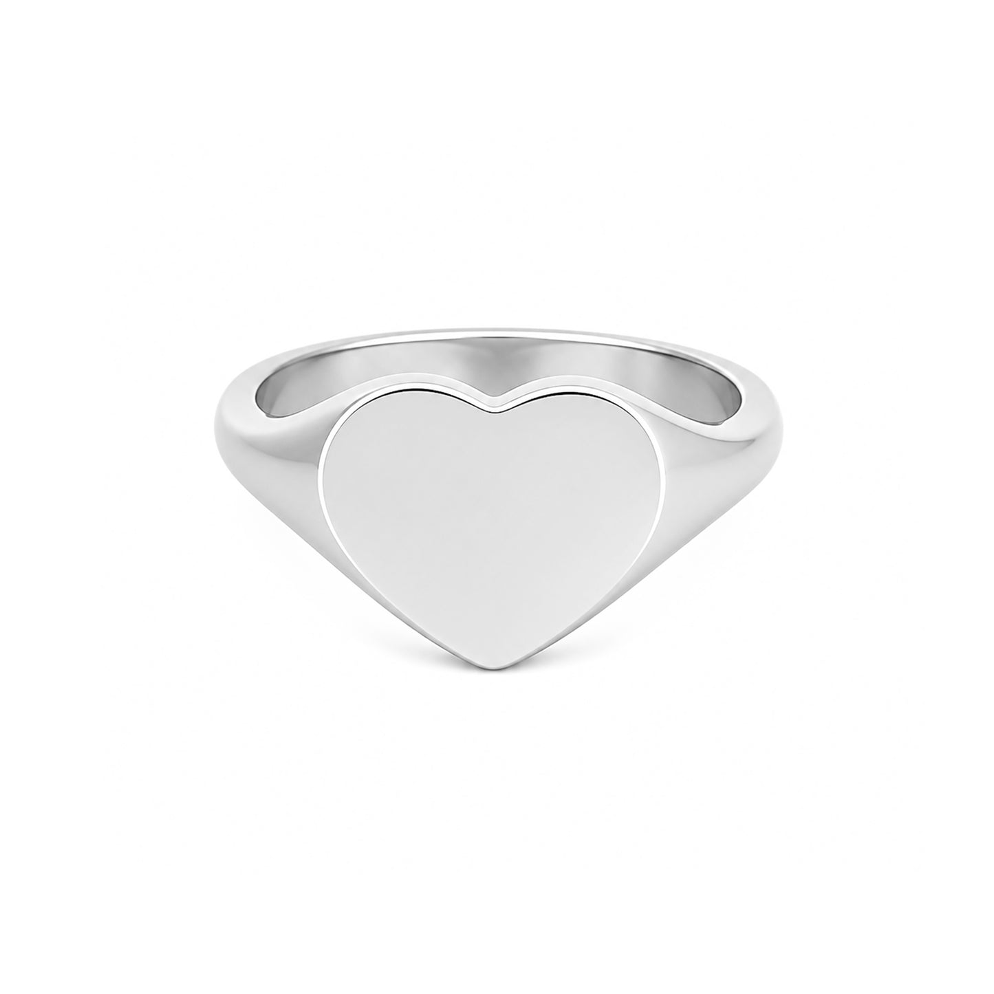 14K Gold Heart Signet Ring