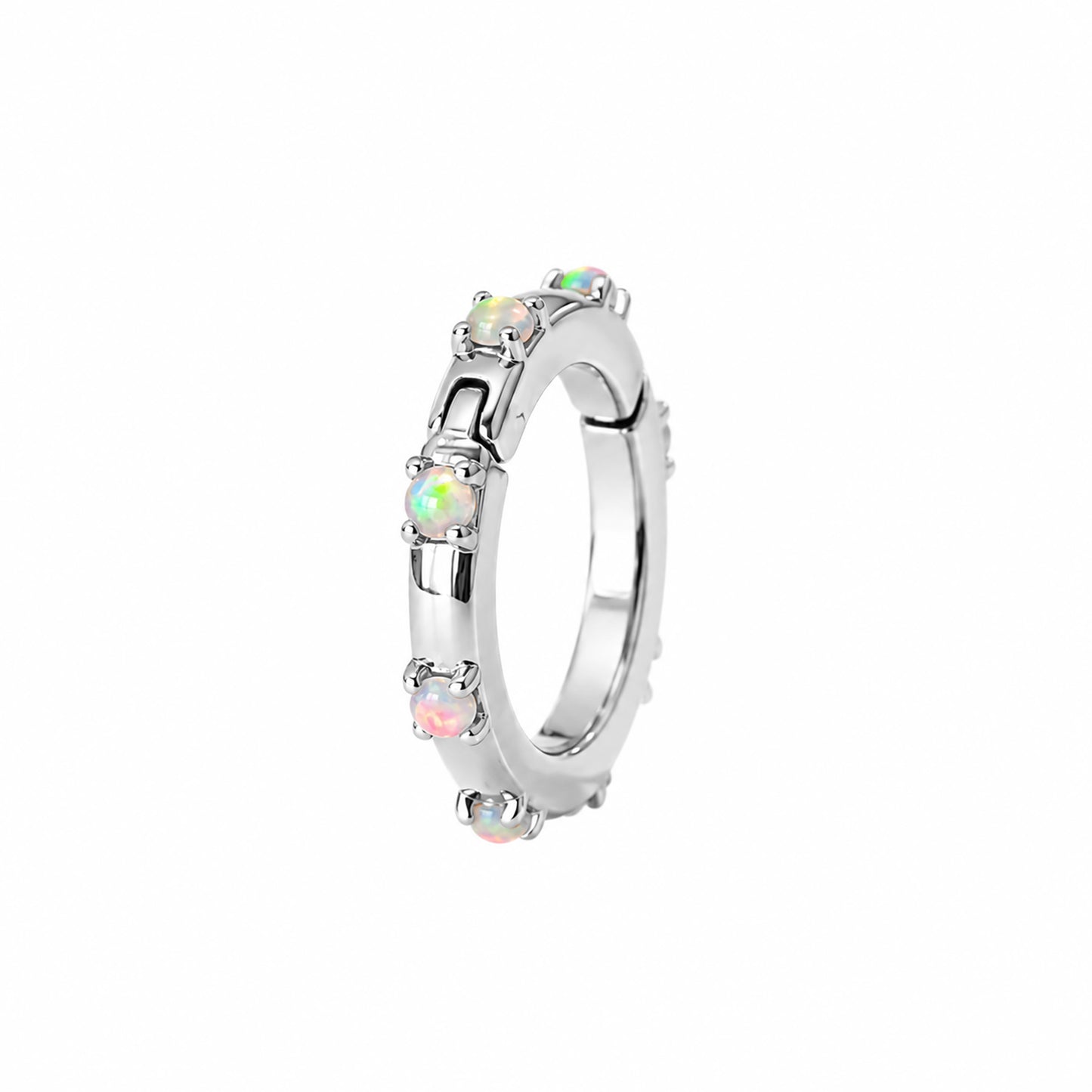 14K Gold Opal Round Charm Enhancer