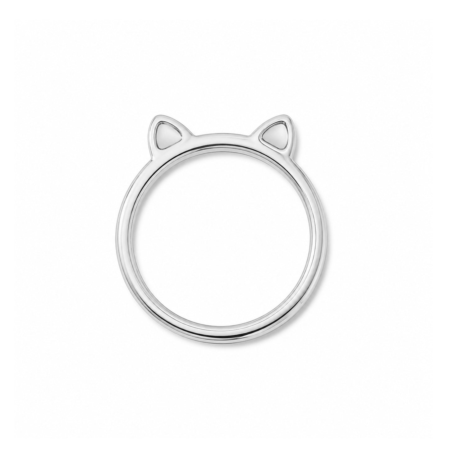 14K Gold Kitty Cat Ears Ring