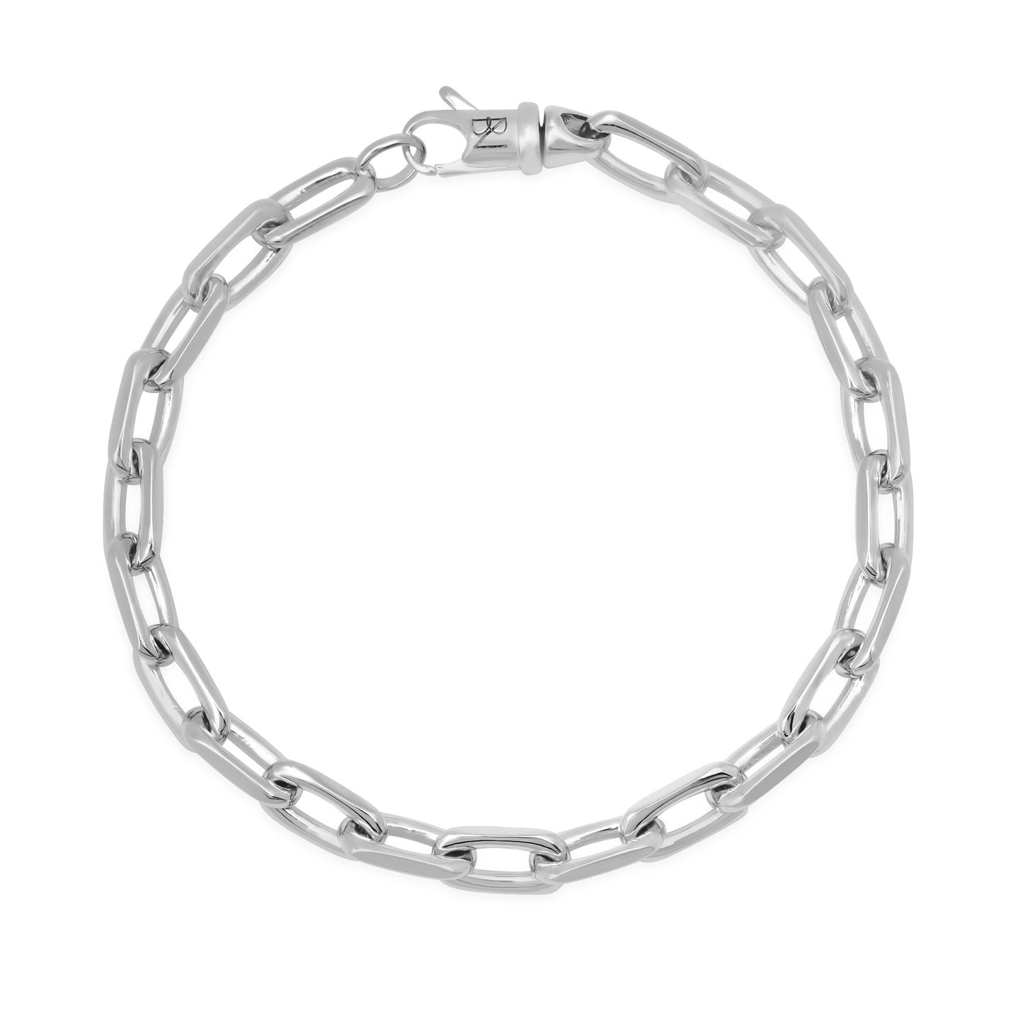 14K Gold Solid Thick Oval Link Bracelet ~ Small Links