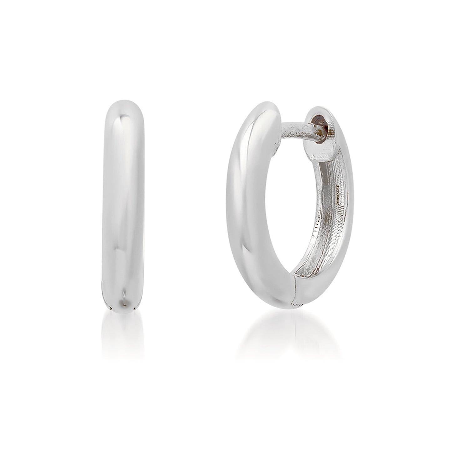 14K Gold Thick Small Size Huggie Hoop Earrings