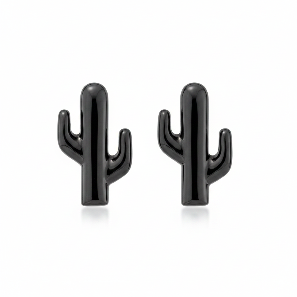 14K Gold XS Cactus Stud Earrings