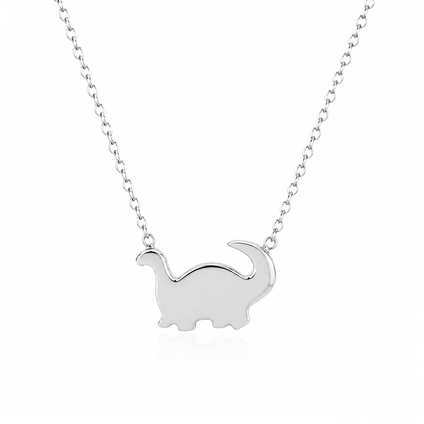 14K Gold Brachiosaurus Dino Necklace