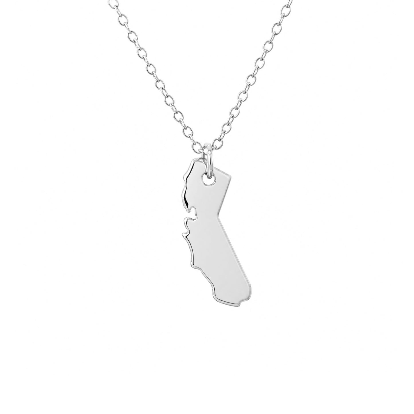14K Gold California State Necklace