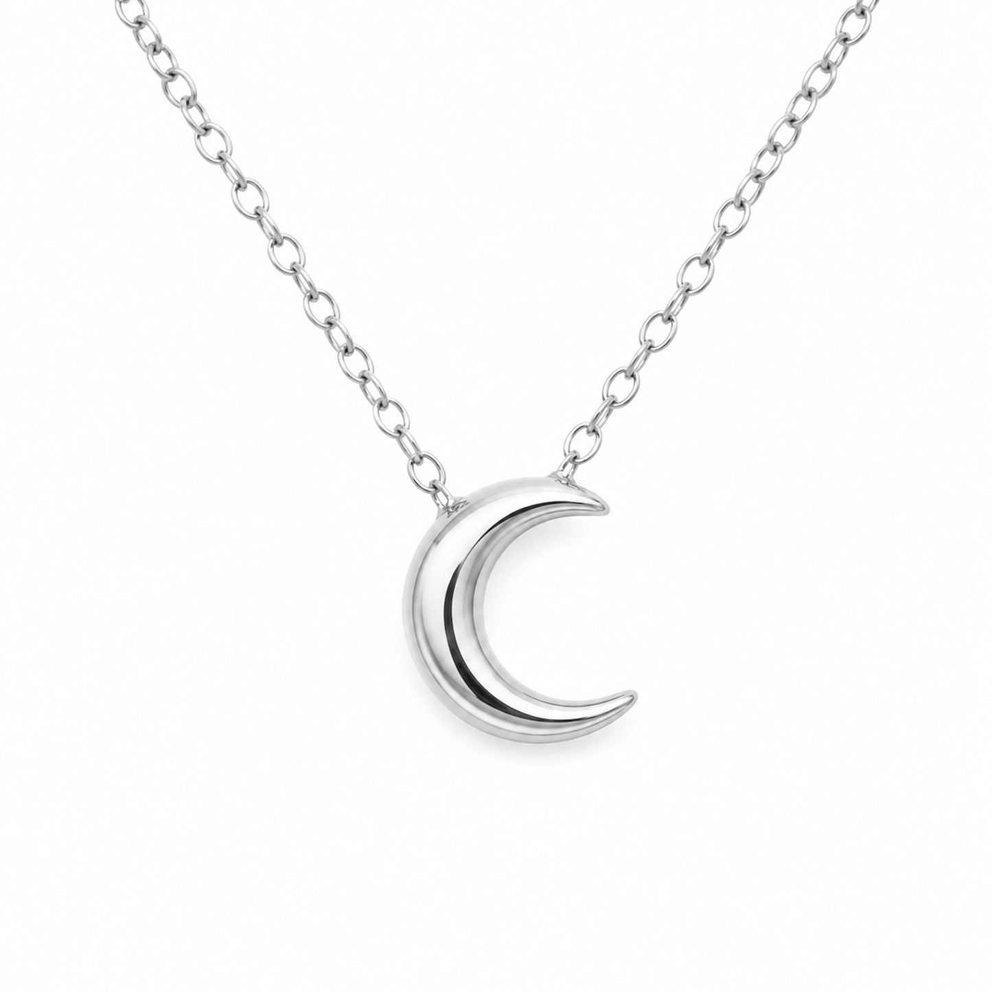 14K Gold Crescent Moon Necklace