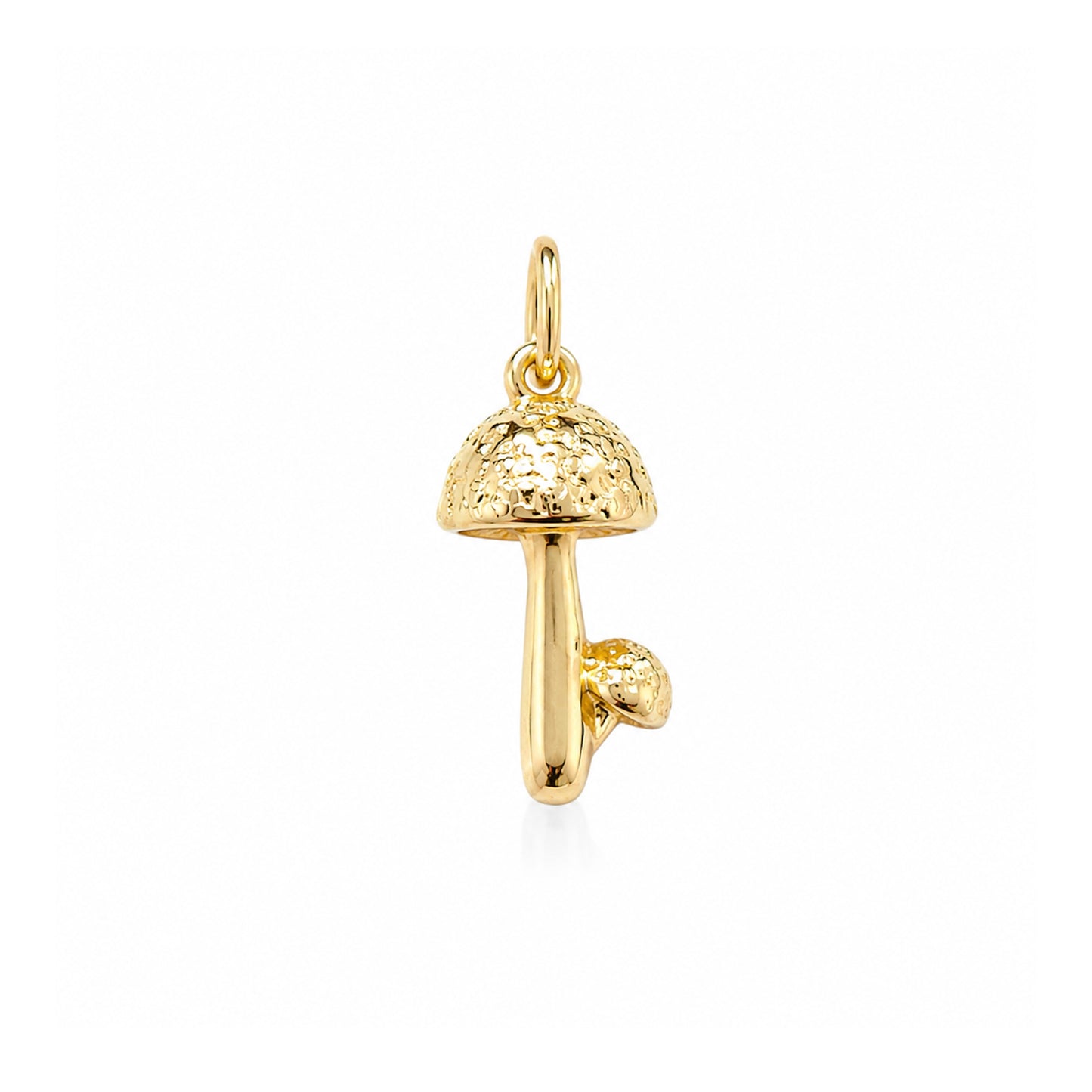 14K Gold Double Shroom Charm Pendant