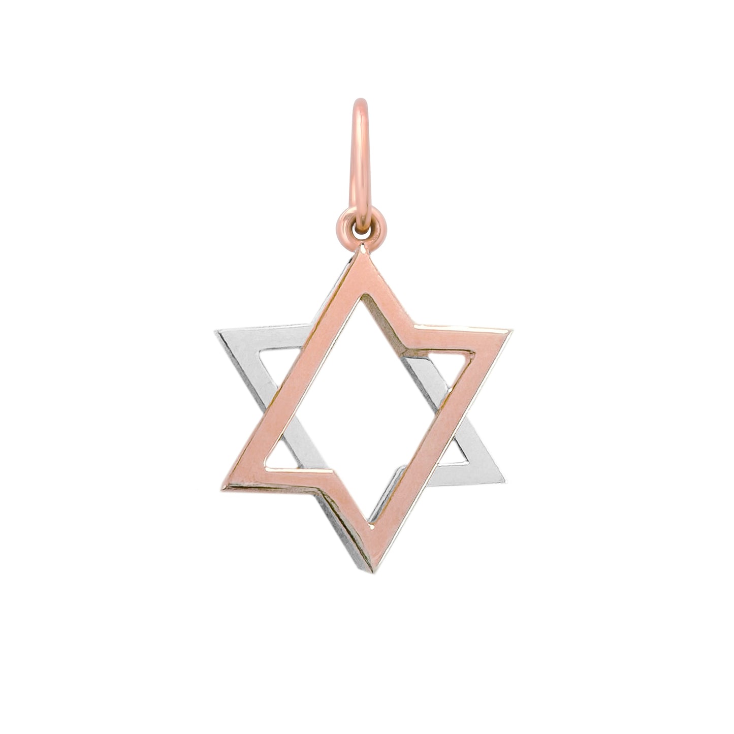 14K Gold Kinetic Star of David Charm Pendant