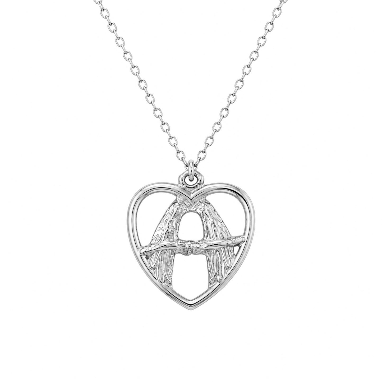 14K Gold Love Birds Pendant Necklace