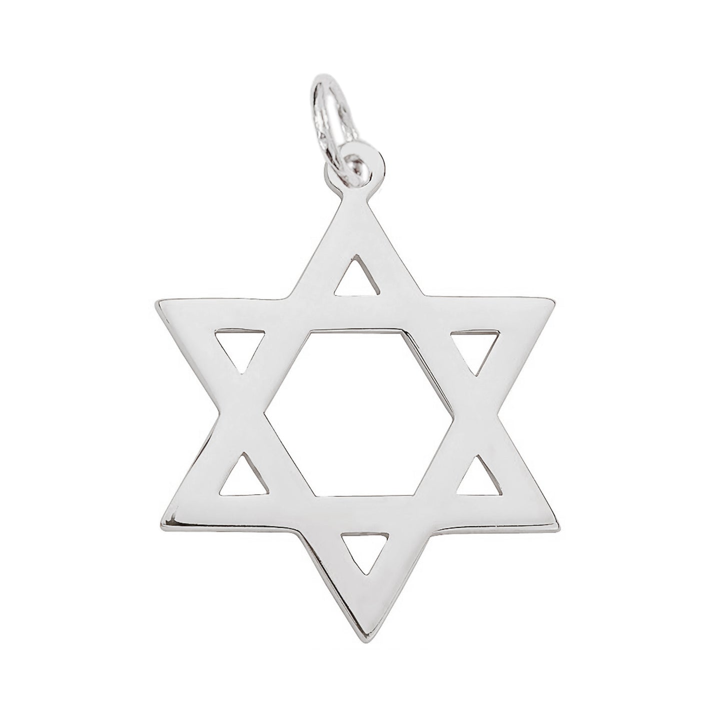 14K Gold Large Star of David Charm Pendant