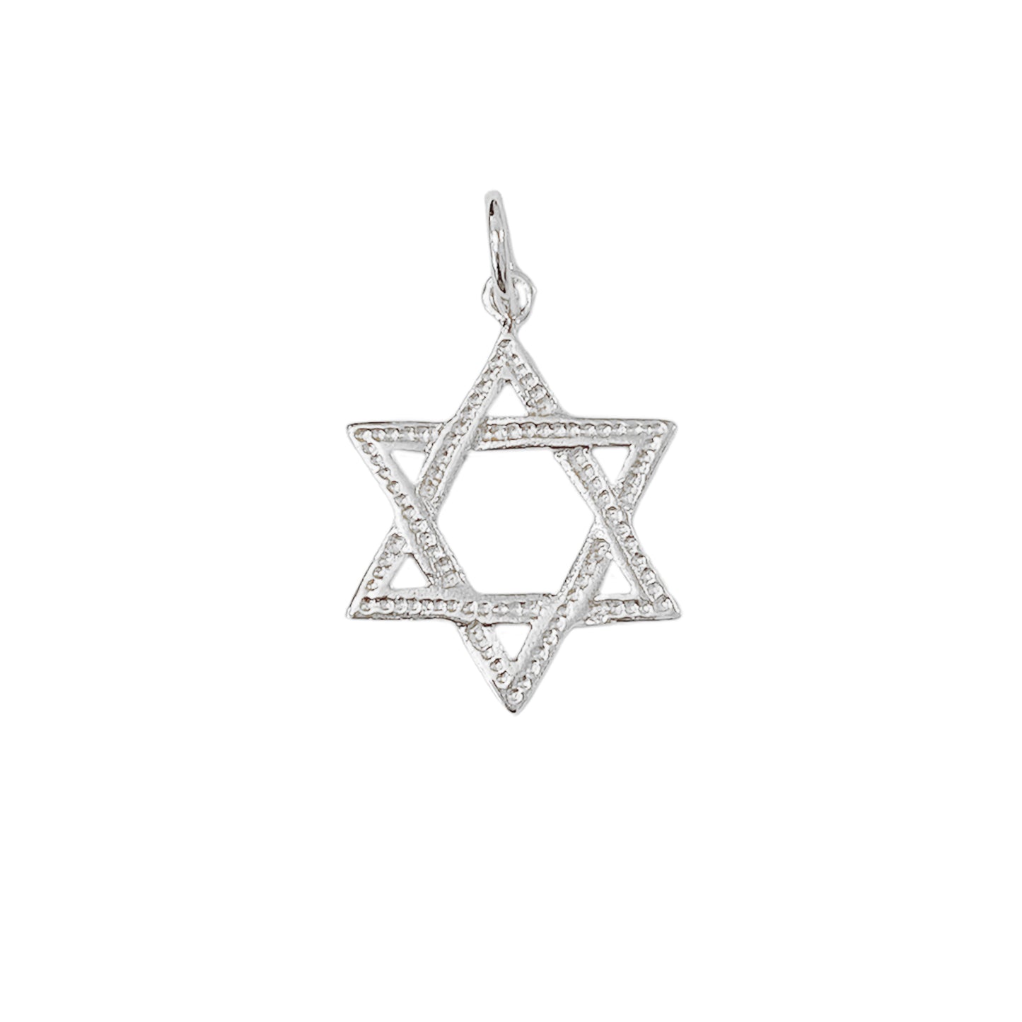 14K Gold Interwoven Star of David Charm Pendant, Small Size