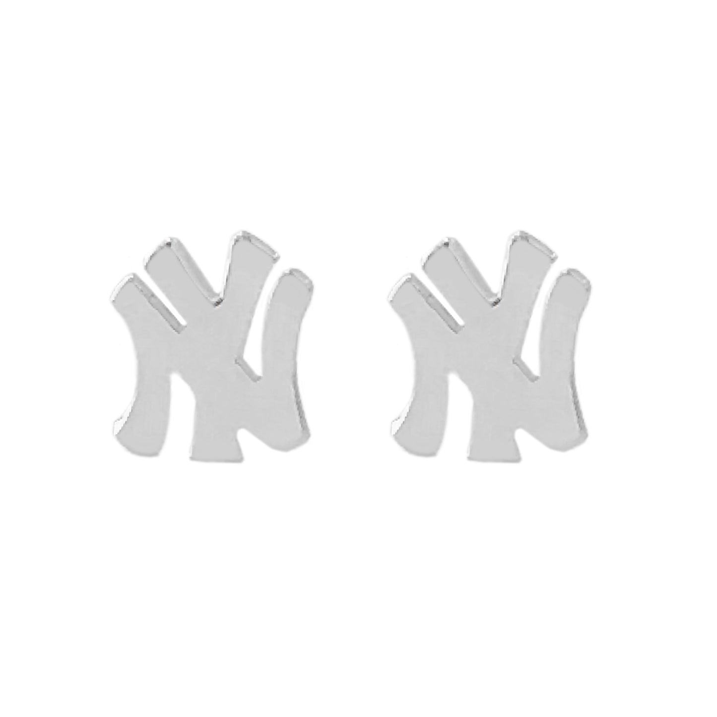 14K Gold "NY" Logo Initials Stud Earring