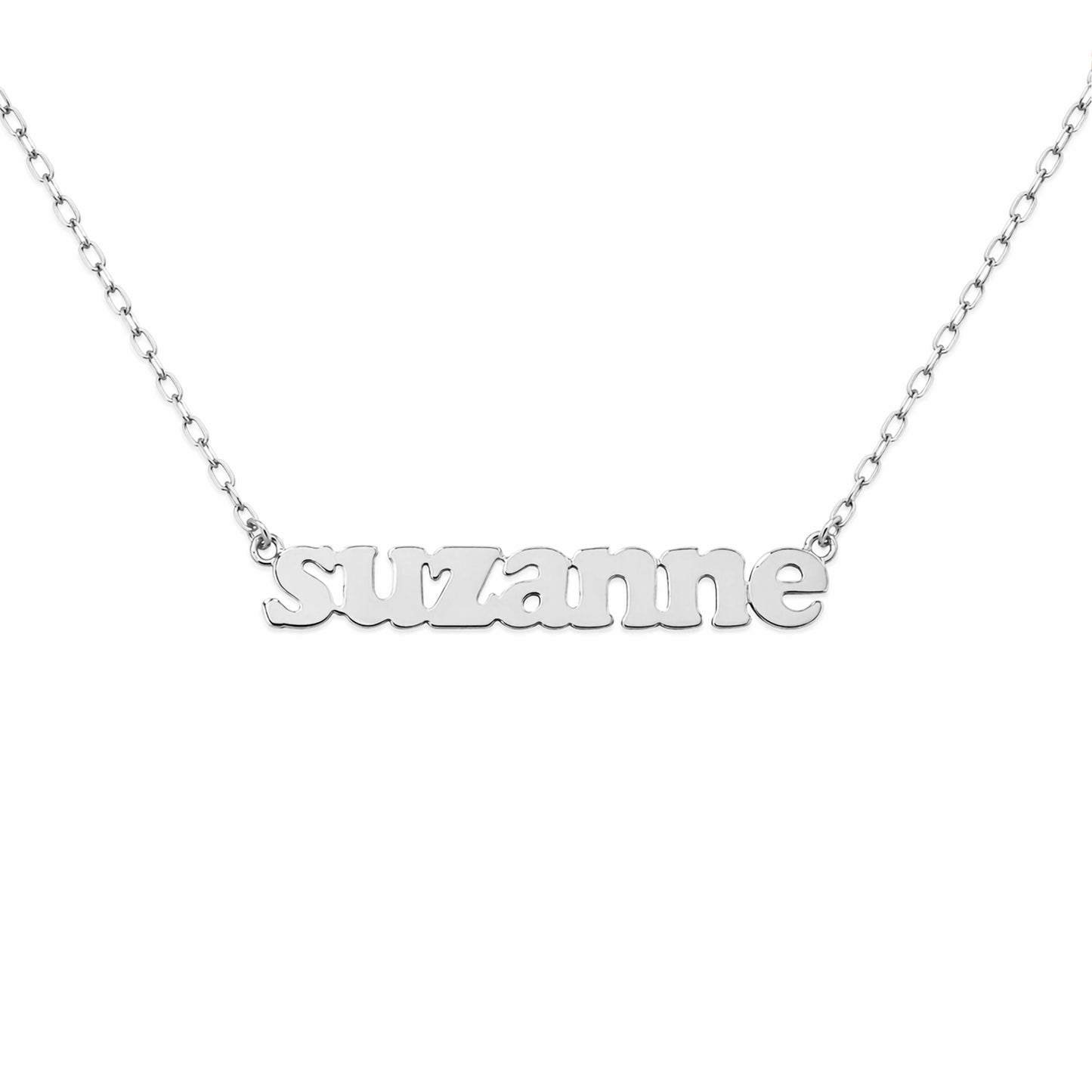 14K Gold Mini Nameplate Necklace ~ Block, Old English or Script Font