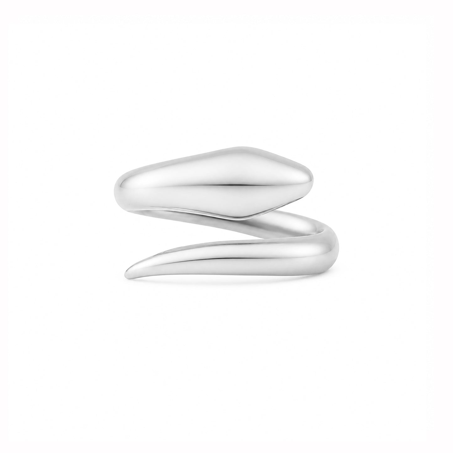 14K Gold Snake Wrap Bypass Ring