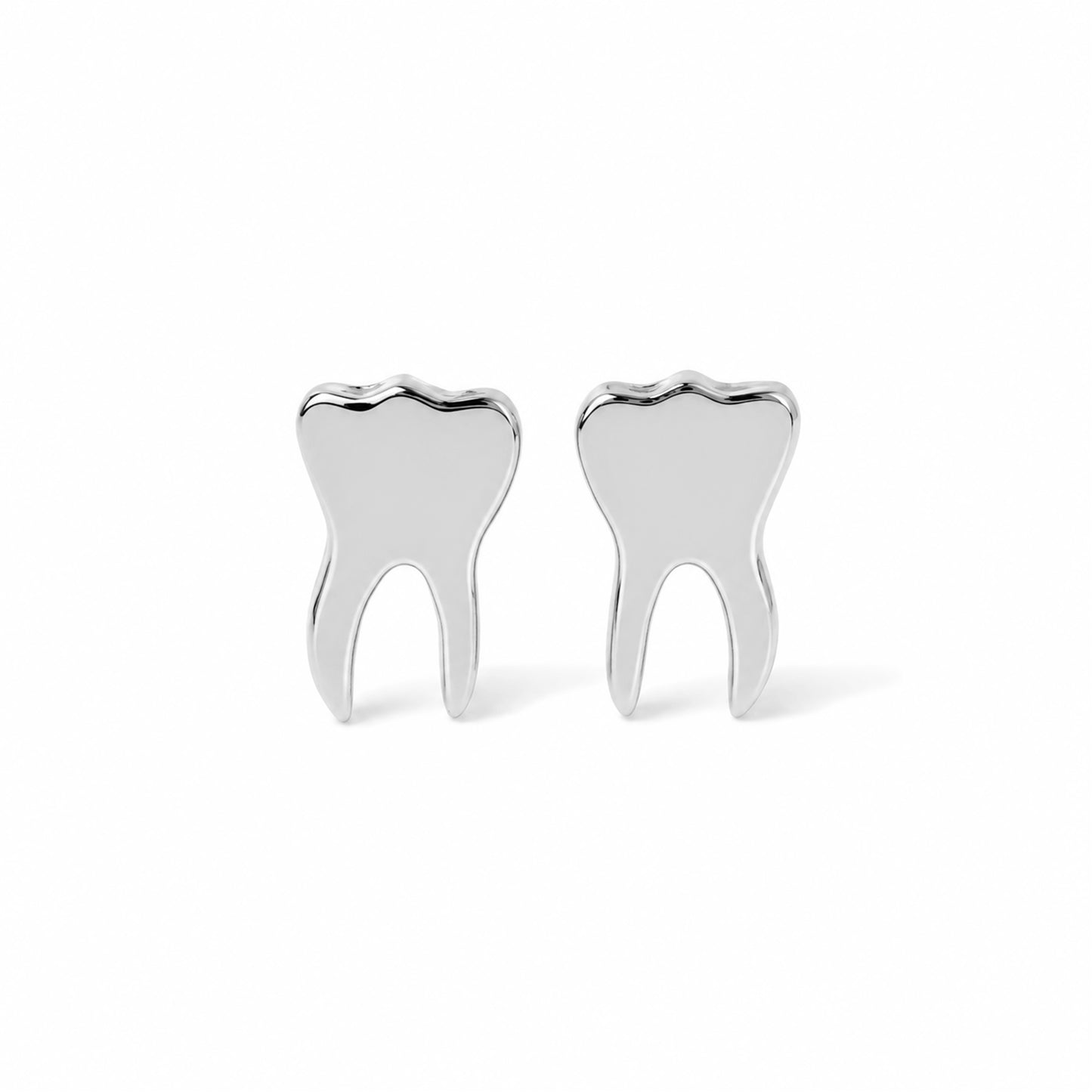 14K Gold Tooth Stud Earrings