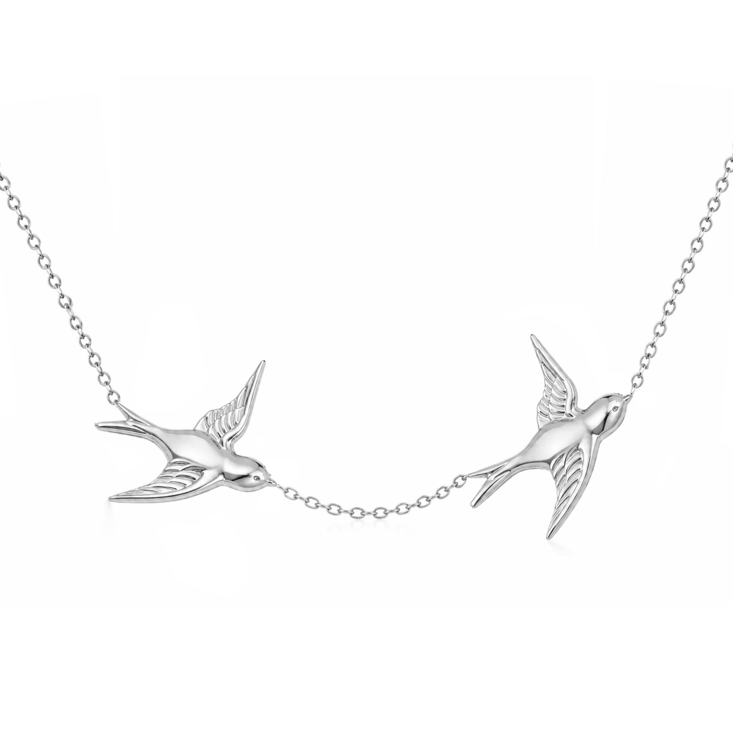 14K Gold Double Sparrow Necklace