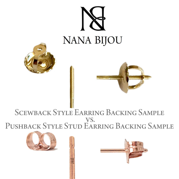 14K Gold Trinity Hoop Stud Earrings – Nana Bijou