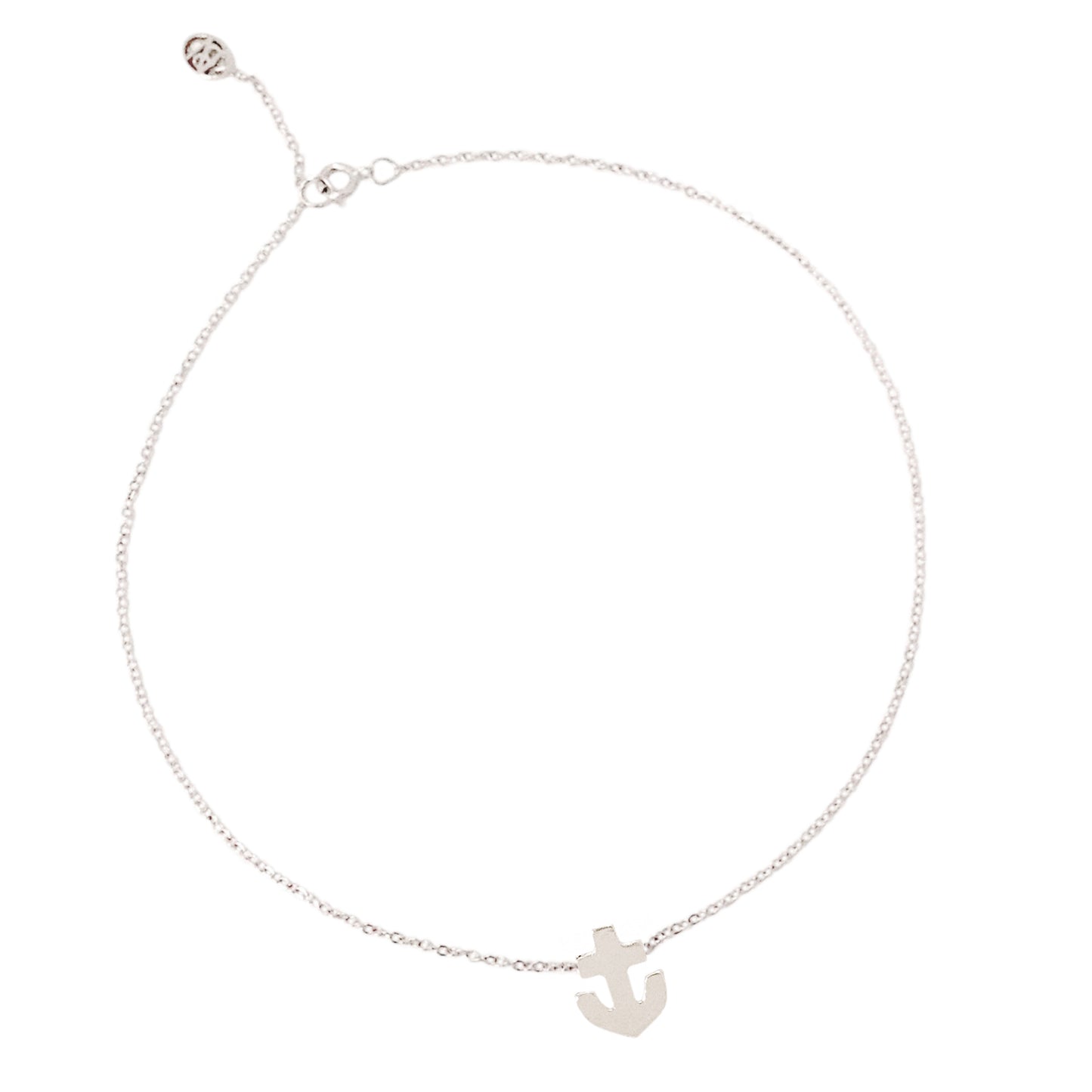14K Gold Anchor Charm Ankle Bracelet (Anklet)