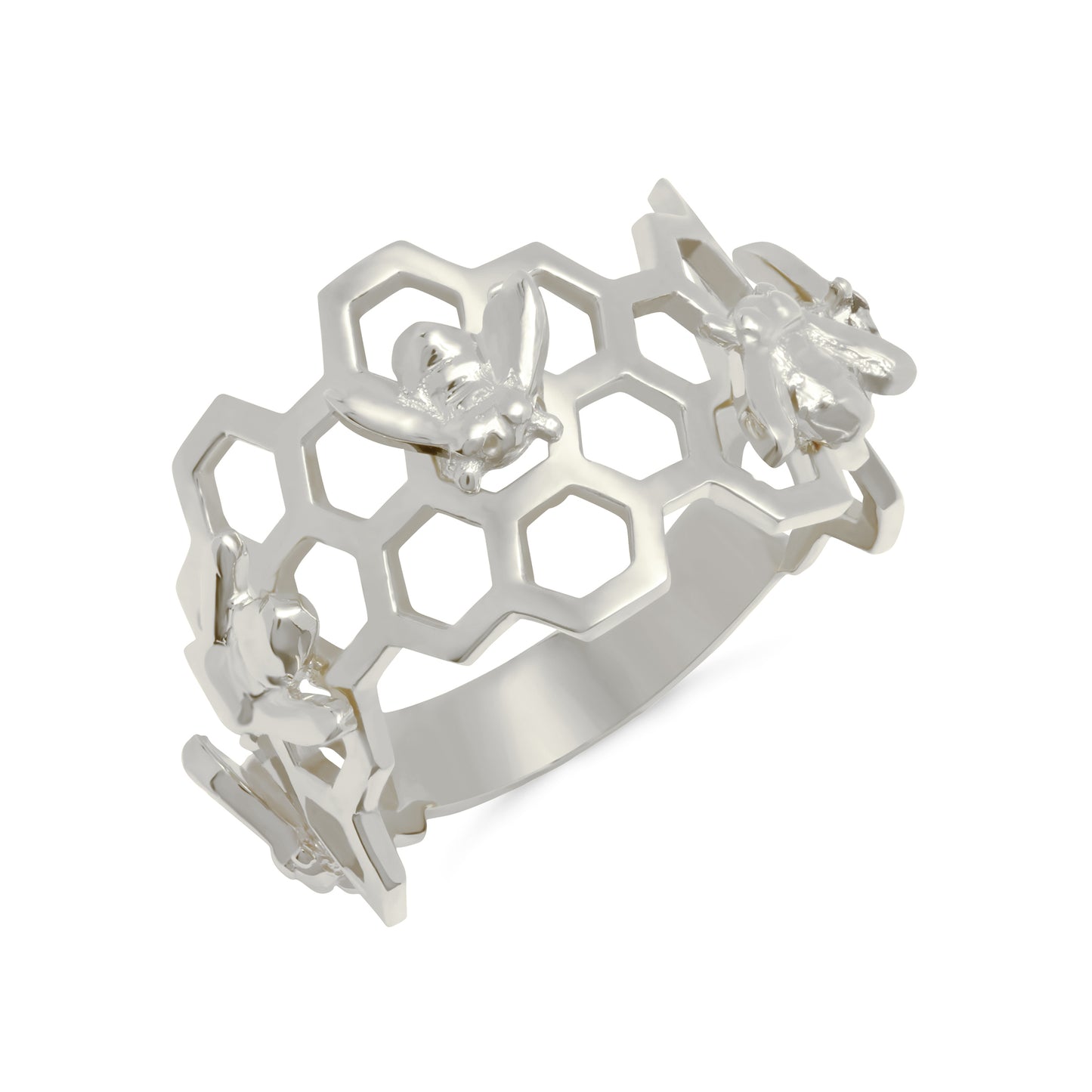 14K Gold Honey Beehive Ring