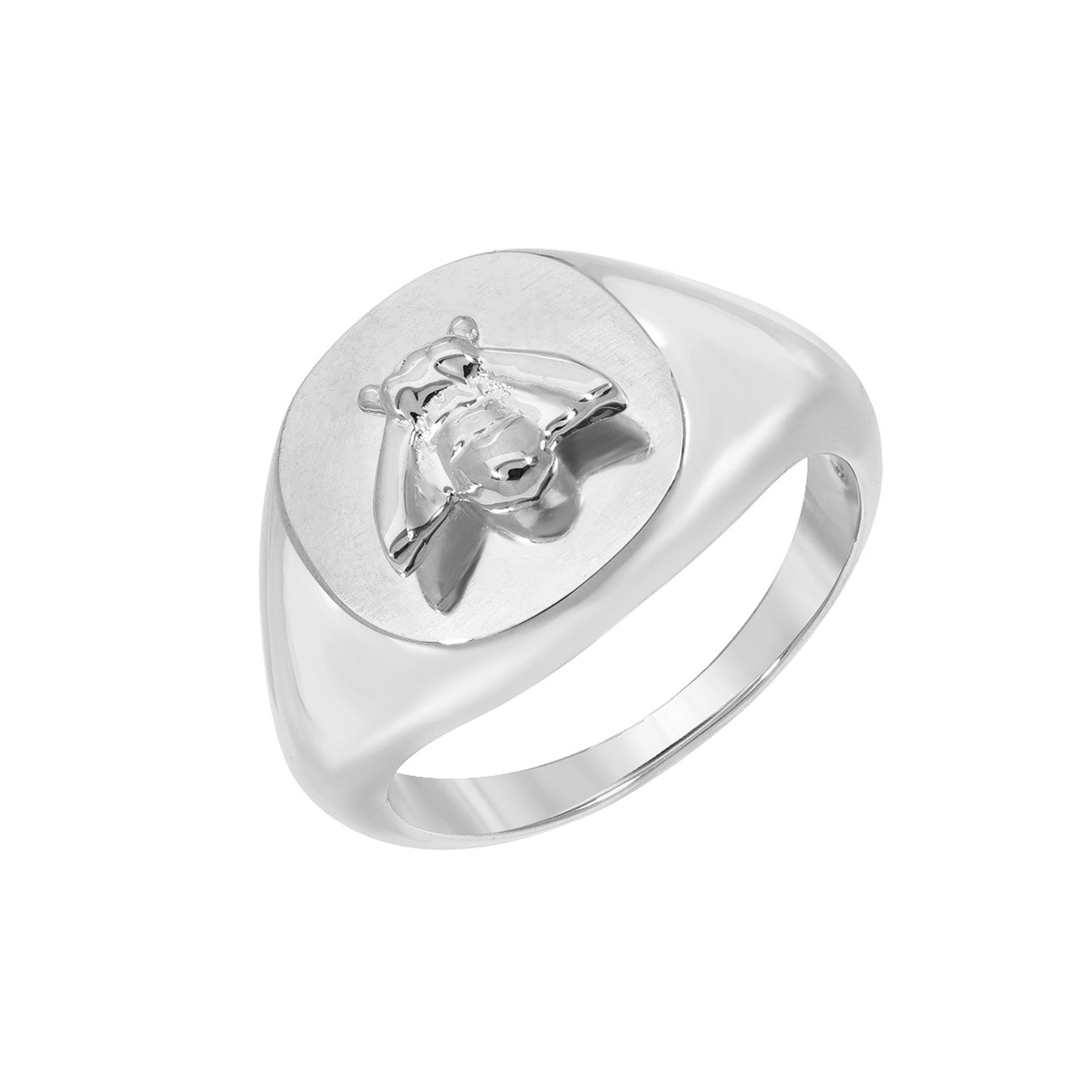 14K Gold Bumblebee Signet Ring