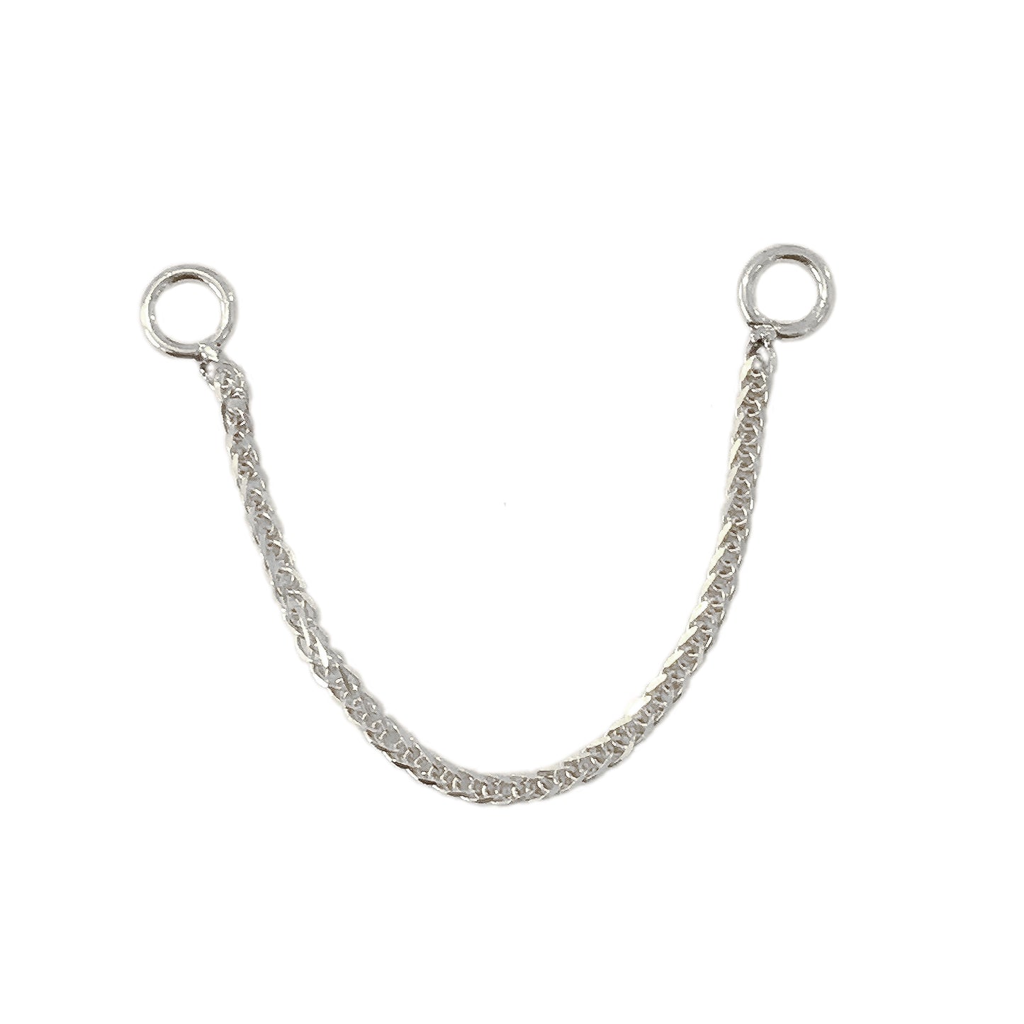 14K Gold Dangle Wheat Chain Earring Jacket