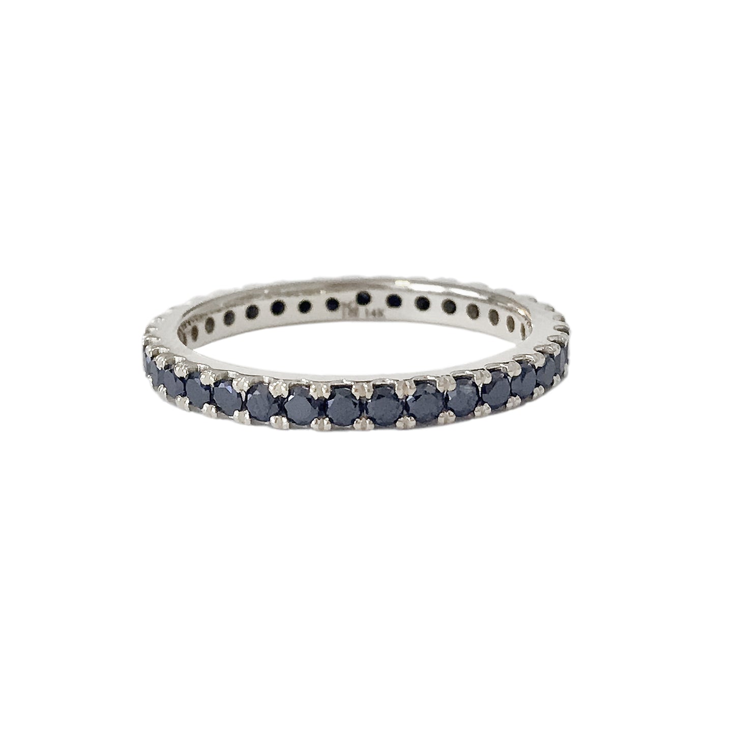 14K Gold Pavé Black Diamond Full Eternity Band