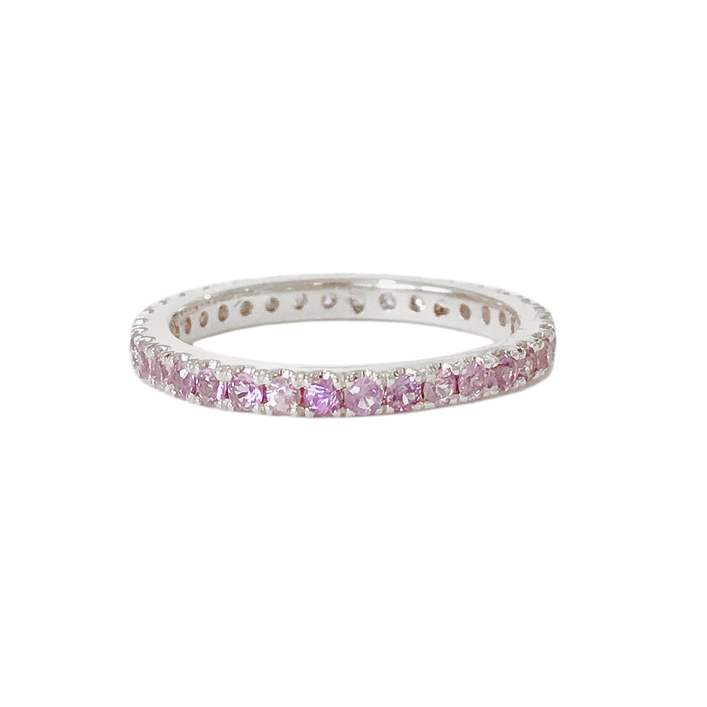 14K Gold Pavé Purple Sapphire Full Eternity Band