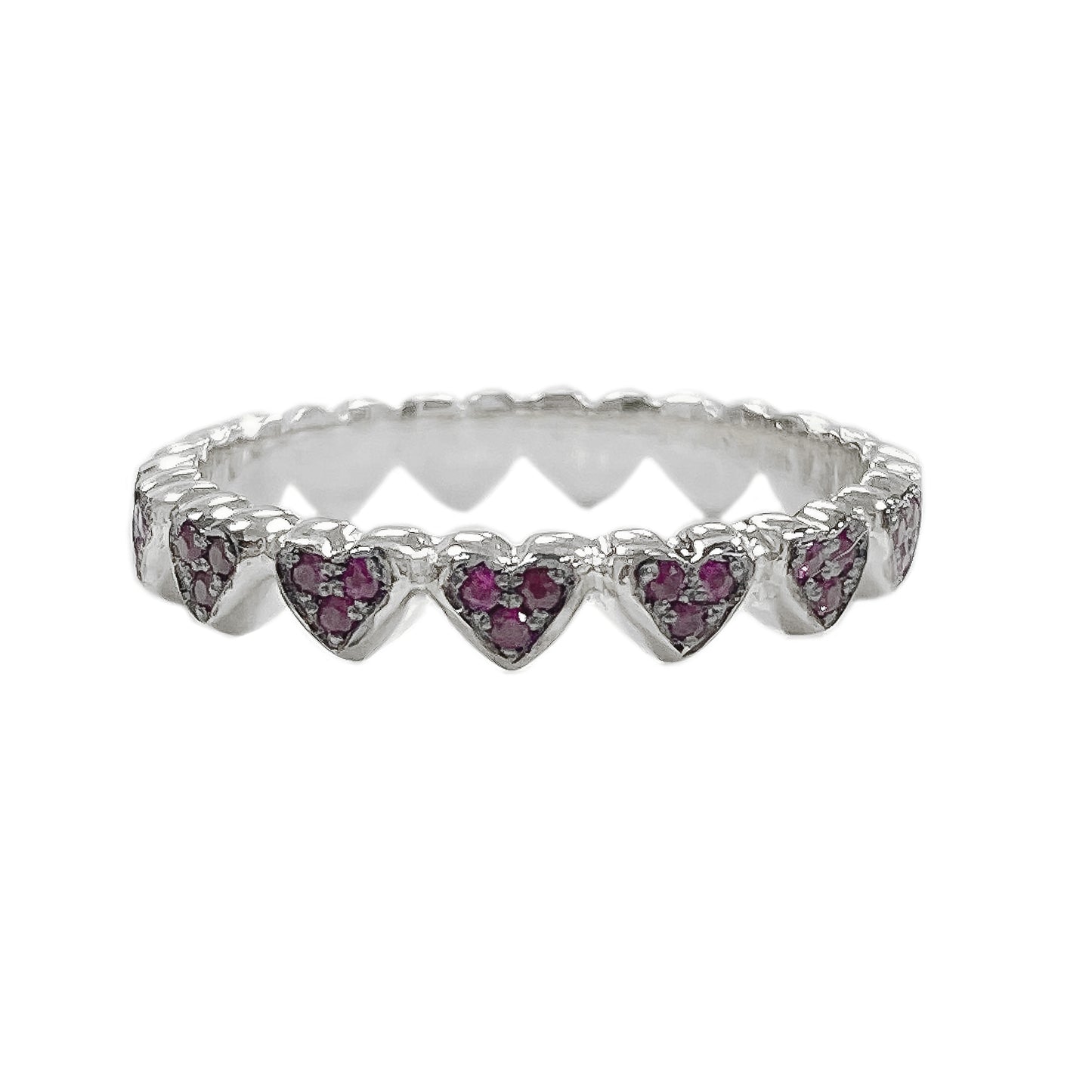 14K Gold Ruby Eternal Heart Ring