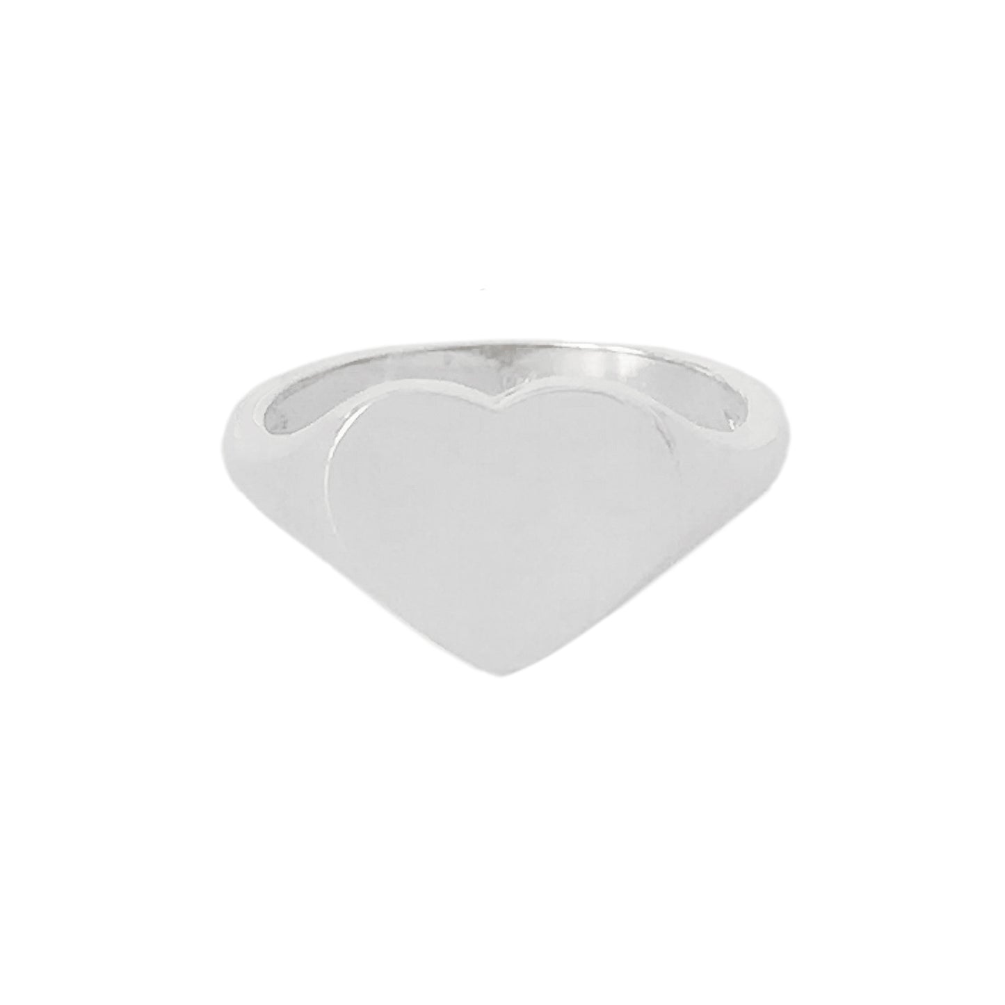 14K Gold Heart Signet Ring