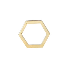 14K Gold Hexagon Charm Enhancer ~ In Stock!