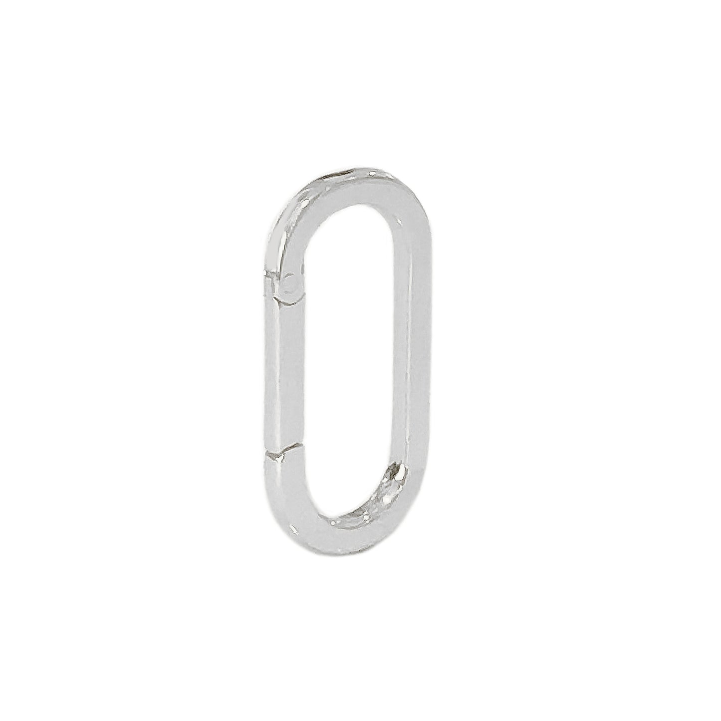 14K Gold Elongated Oval Charm Enhancer ~ Large Size