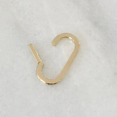 14K Gold Elongated Oval Charm Enhancer, Large Size ~ In Stock!