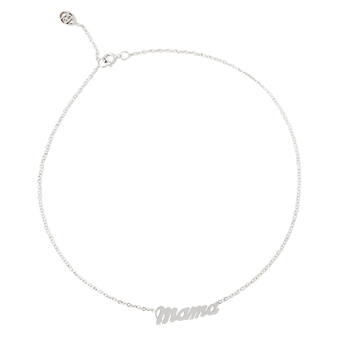14K Gold Mama Charm Ankle Bracelet (Anklet) ~ Script Font