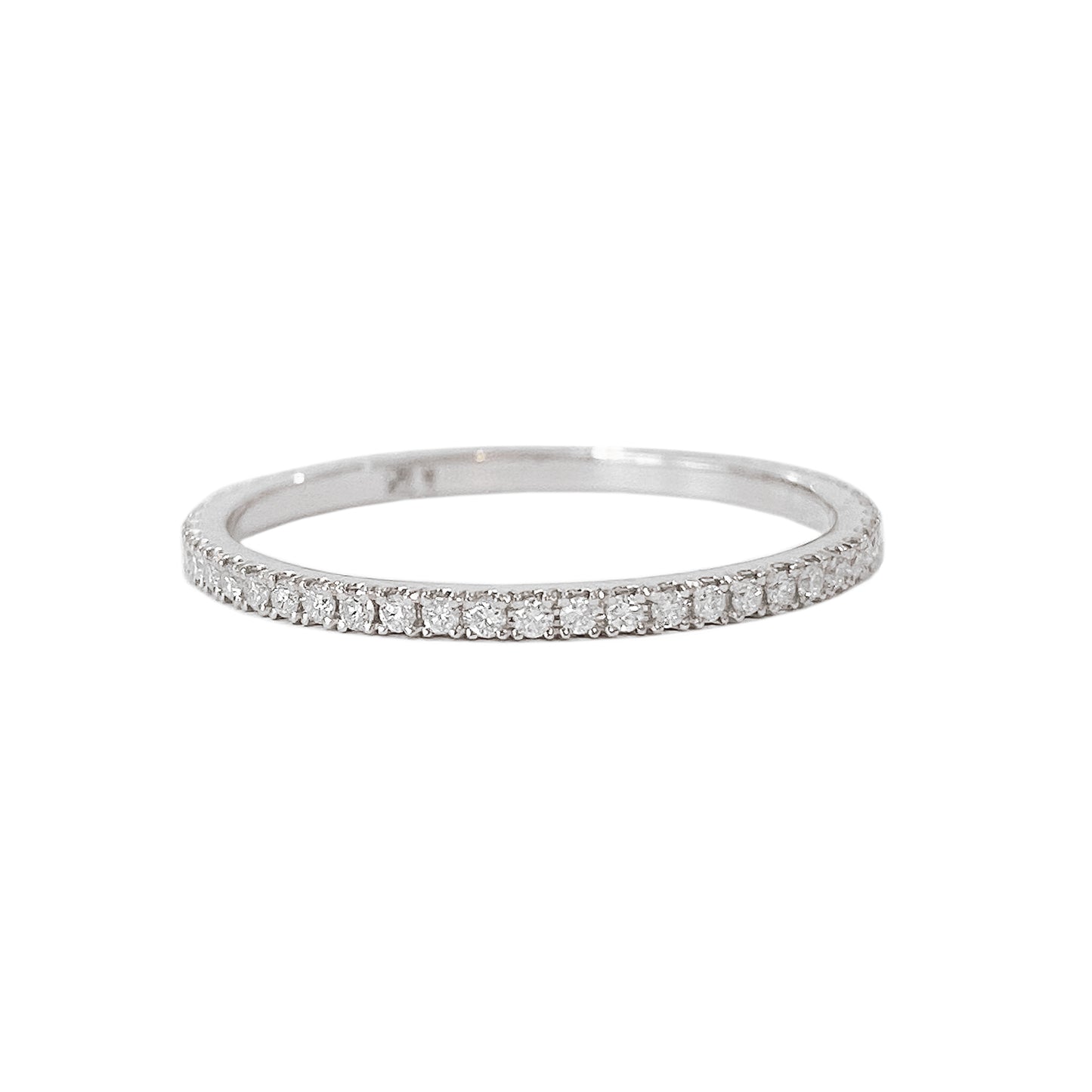 14K Gold Micro Pavé Diamond Eternity Band
