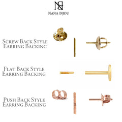 14K Gold "NY" Logo Initials Stud Earring