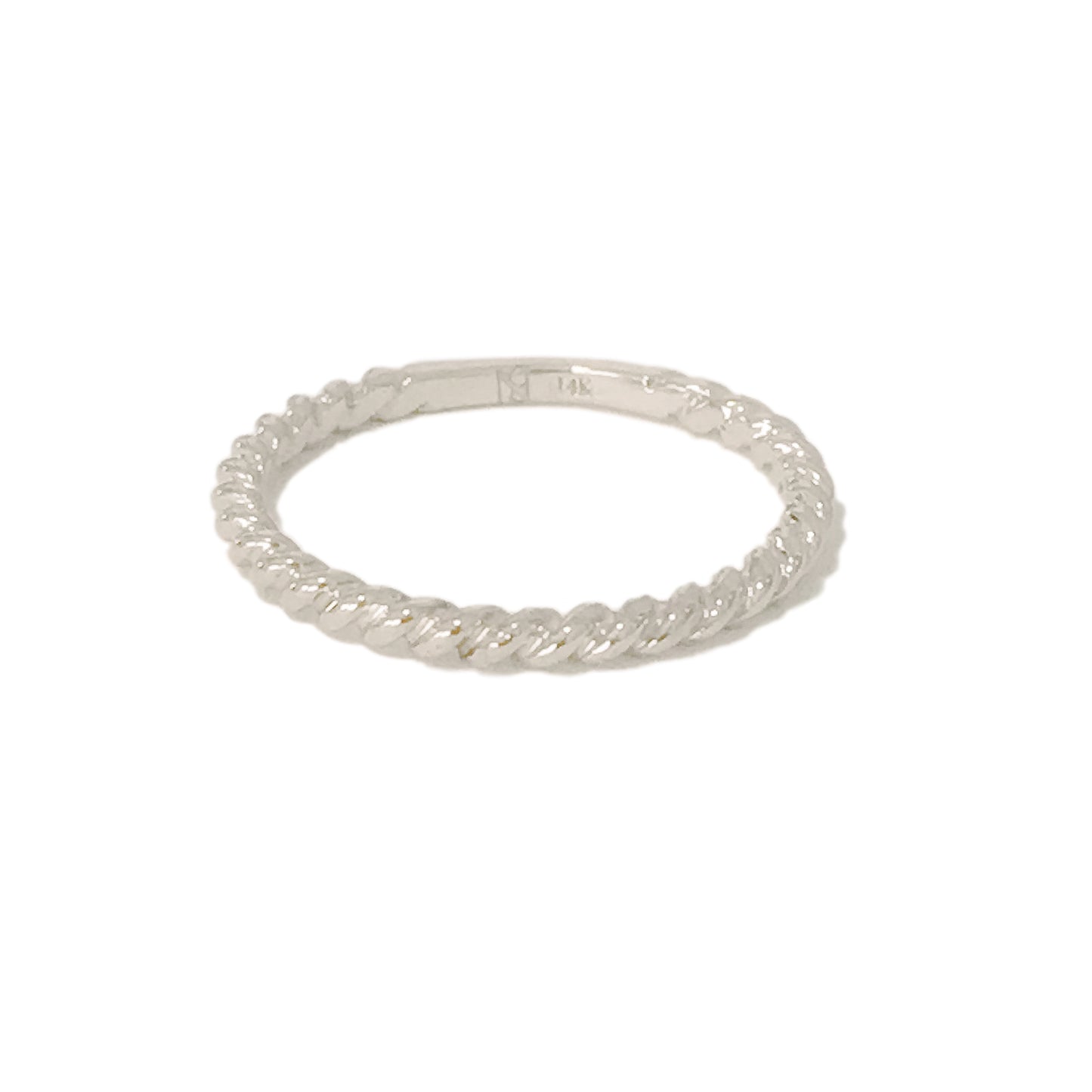 14K Gold Braided Rope Band Eternity Ring