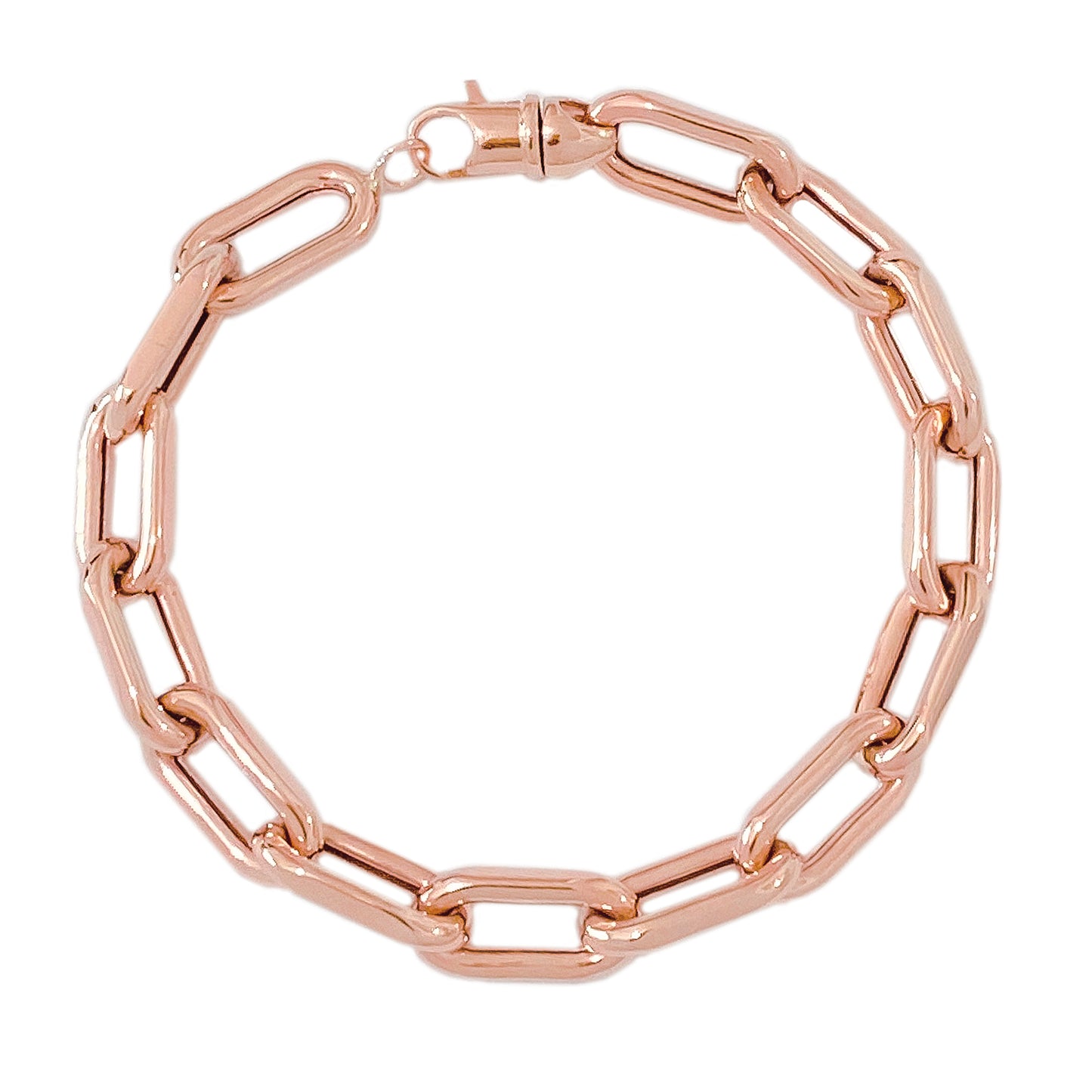 14K Gold Thick Oval Link Bracelet ~ Large Links