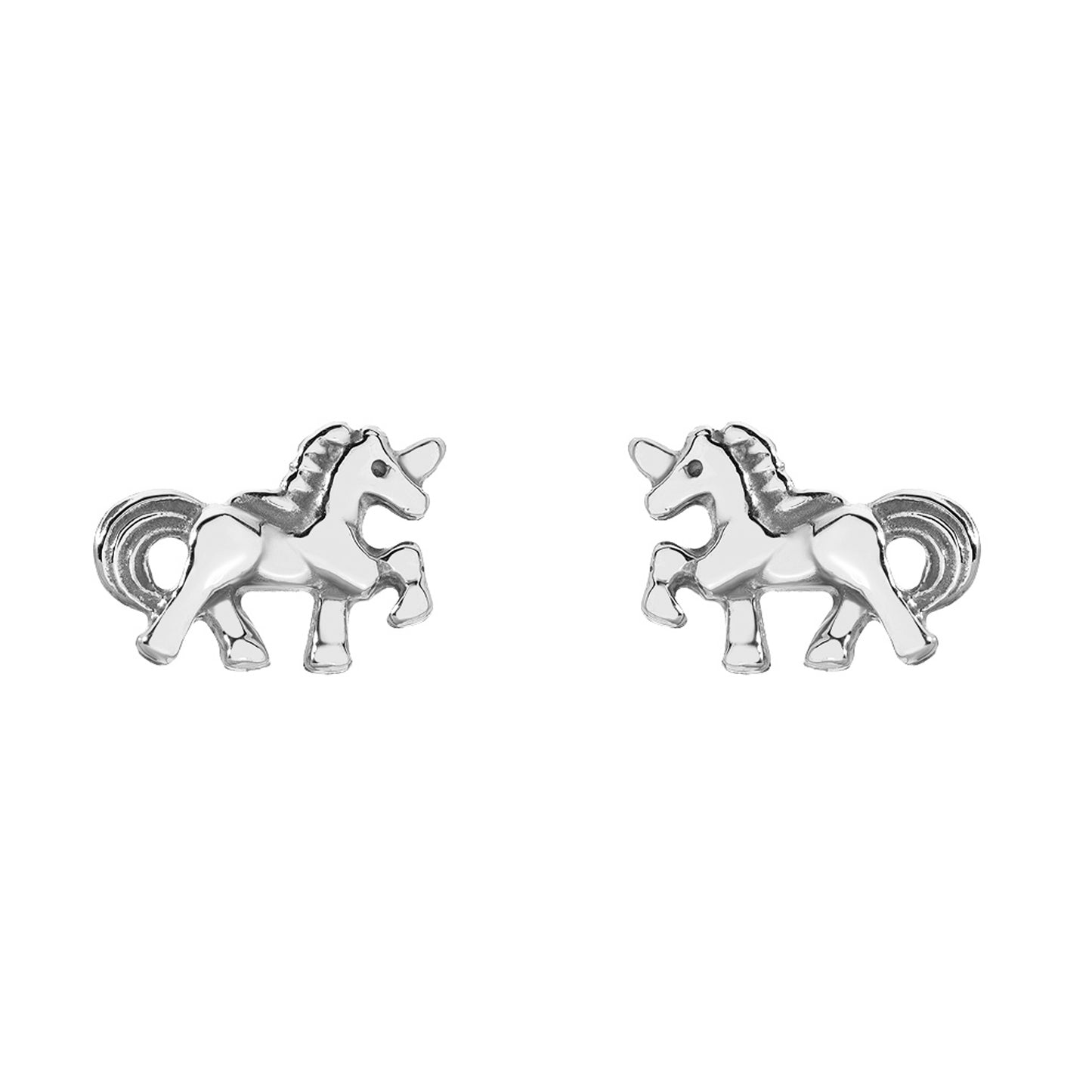 14K Gold Unicorn Stud Earrings