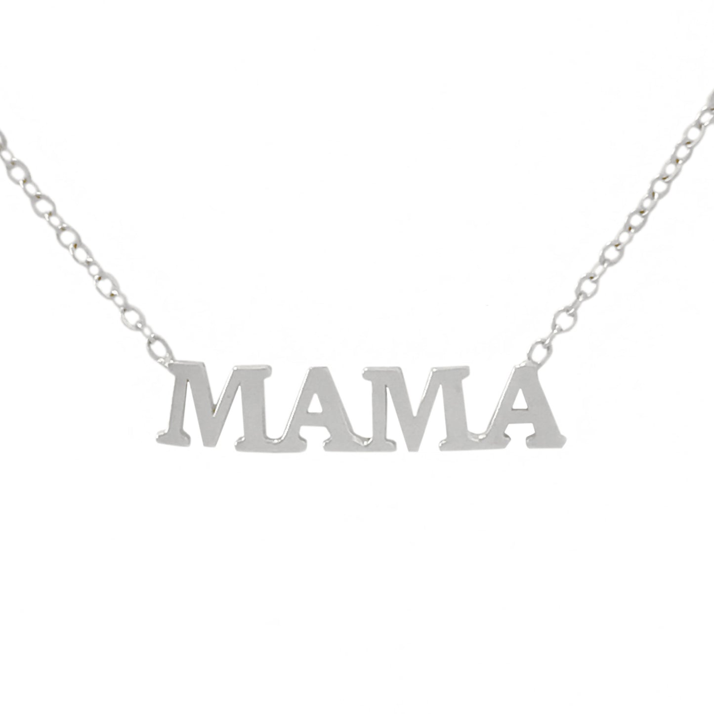 14K Gold 'MAMA' Charm Necklace