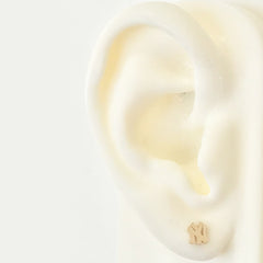 14K Gold "NY" Logo Initials Stud Earring